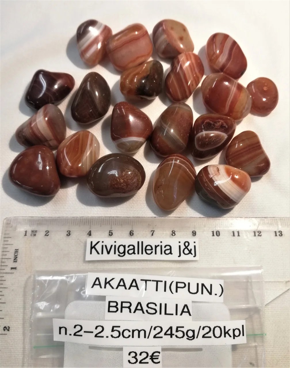 Akaatti -punainen 245g, Brasilia&nbsp;32,00€