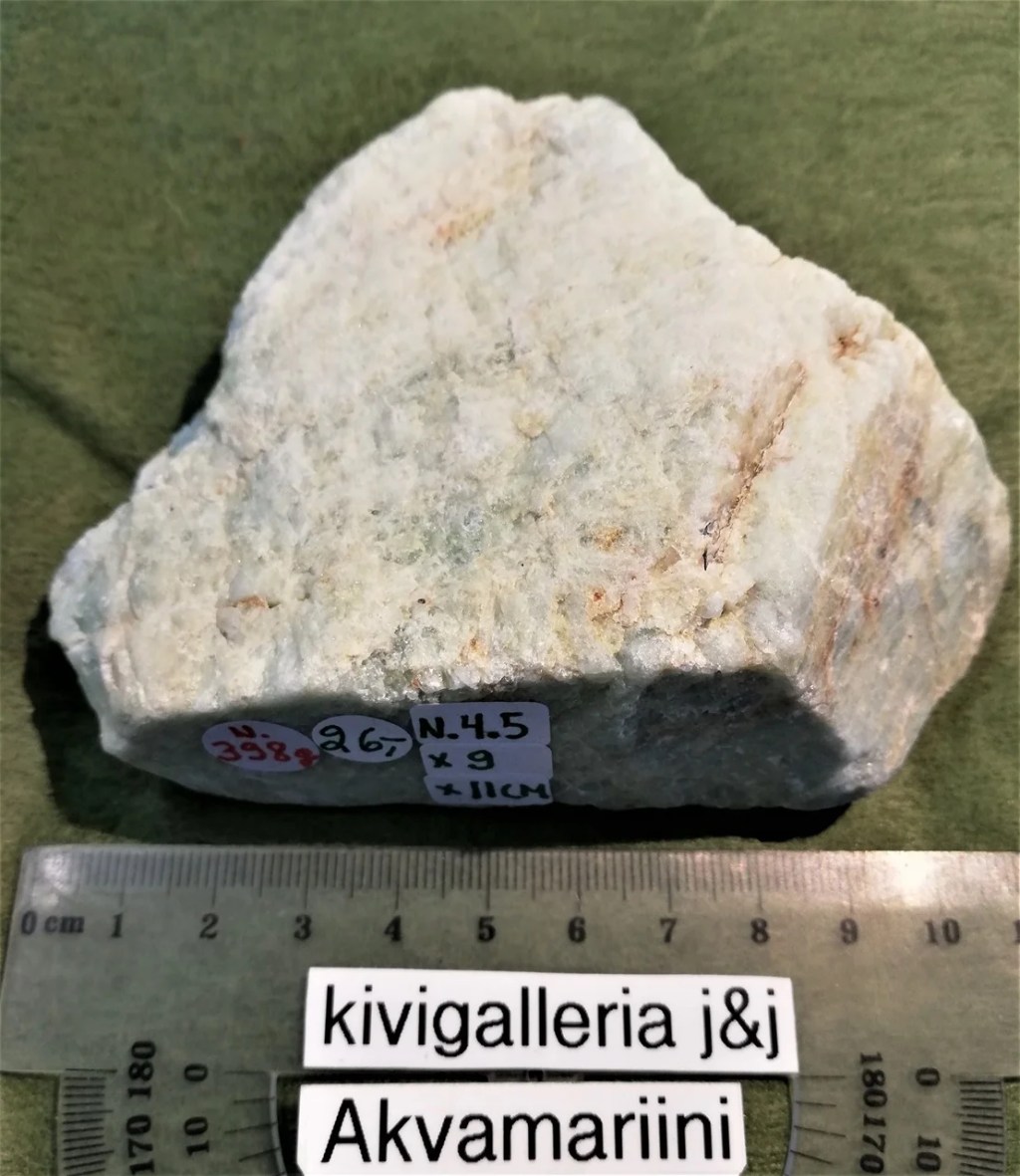 Akvamariini raakapala A2Q-laatu, Brasilia&nbsp;26,00€