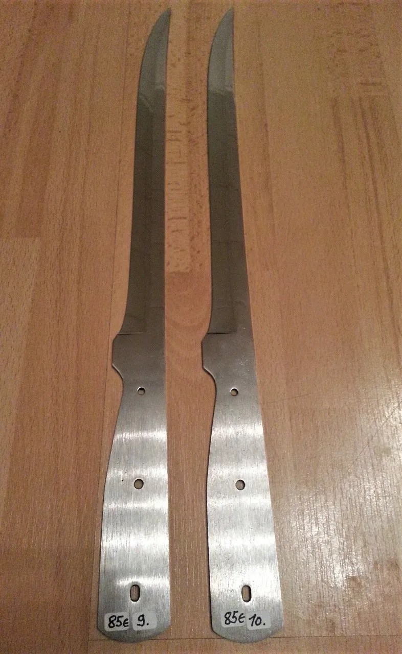 Damascus fileointiterä / Veitsi no.9 ja no.10&nbsp;85,00€