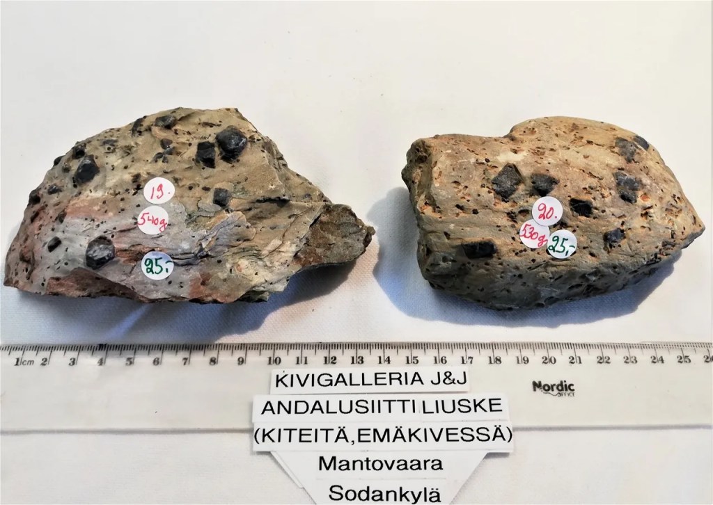 Andalusiitti liuske no.t 19 ja 20, Sodankylä Suomi&nbsp;25,00€