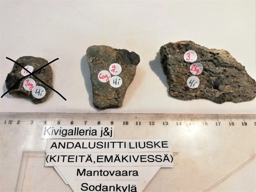 Andalusiitti liuske, Sodankylä Suomi&nbsp;4,00€