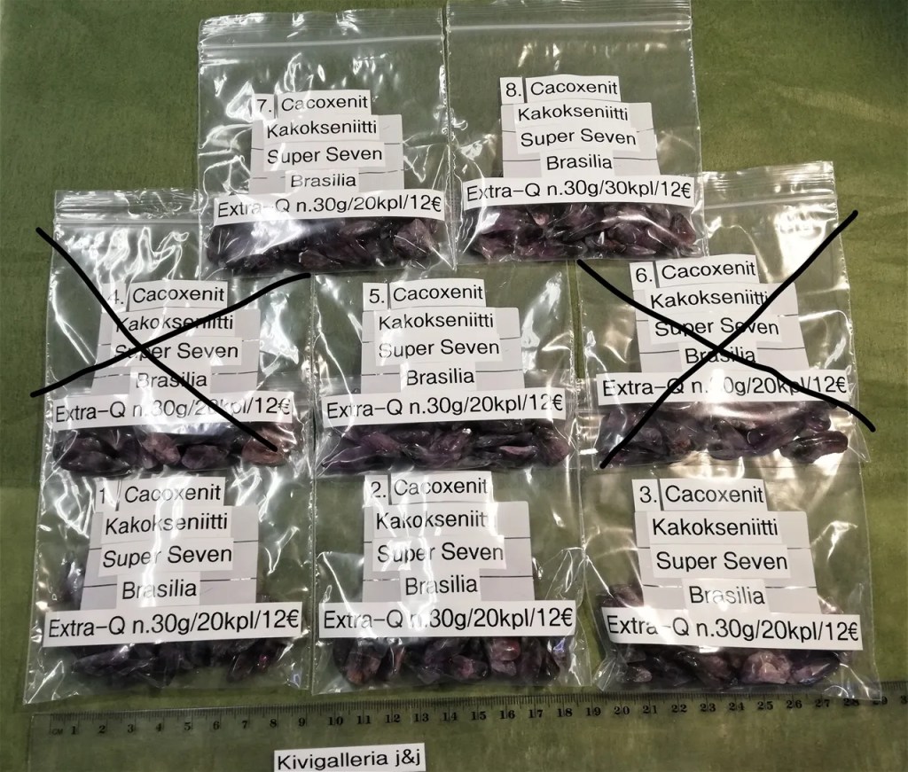 Cacoxenit (Super Seven)mini EQ-laatu, Brasilia&nbsp;12,00€