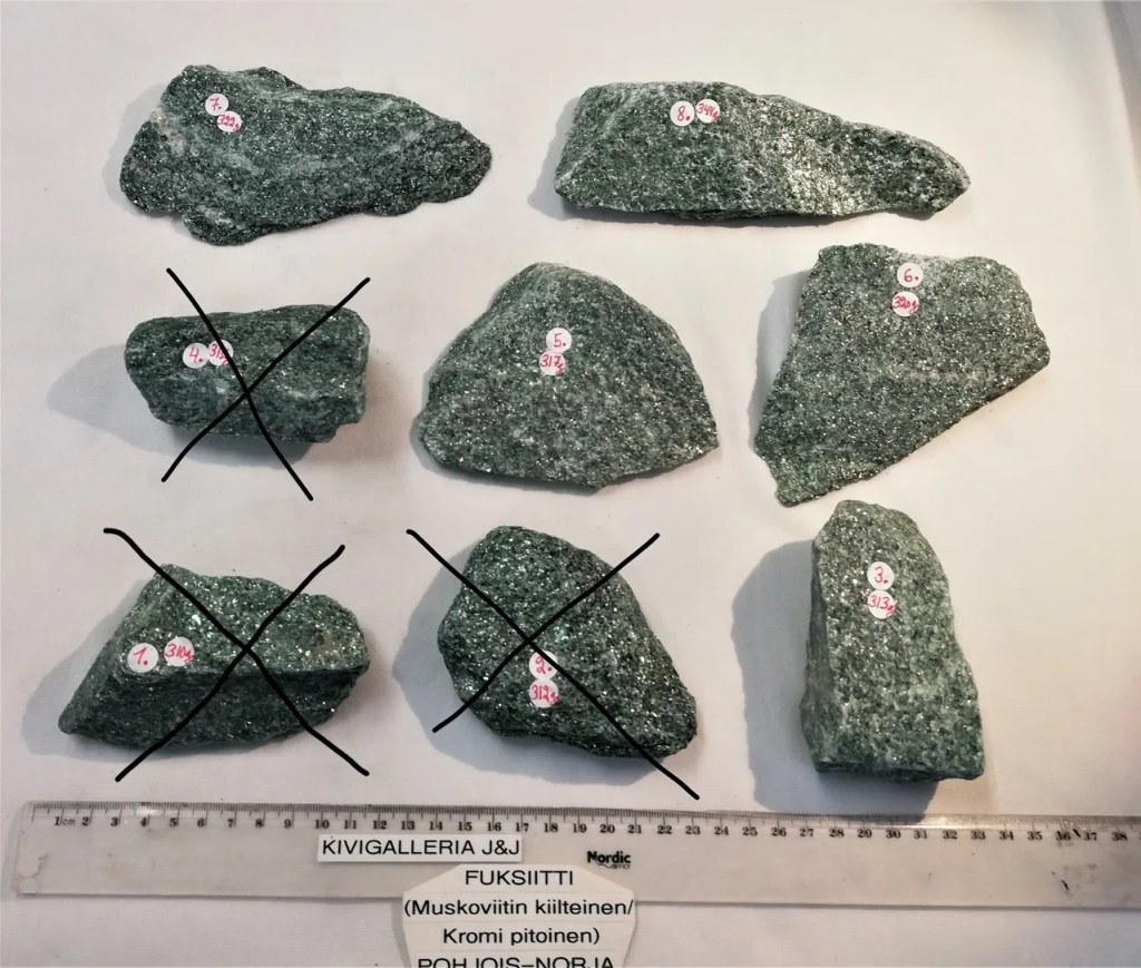 Fuksiitti raakapalat, Pohjois-Norja&nbsp;10,00€