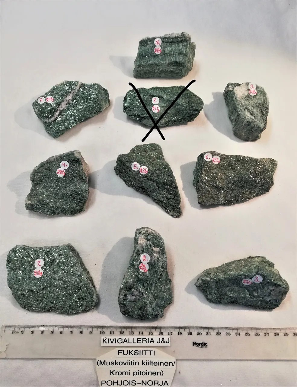 Fuksiitti raakapalat, Pohjois-Norja&nbsp;7,00€