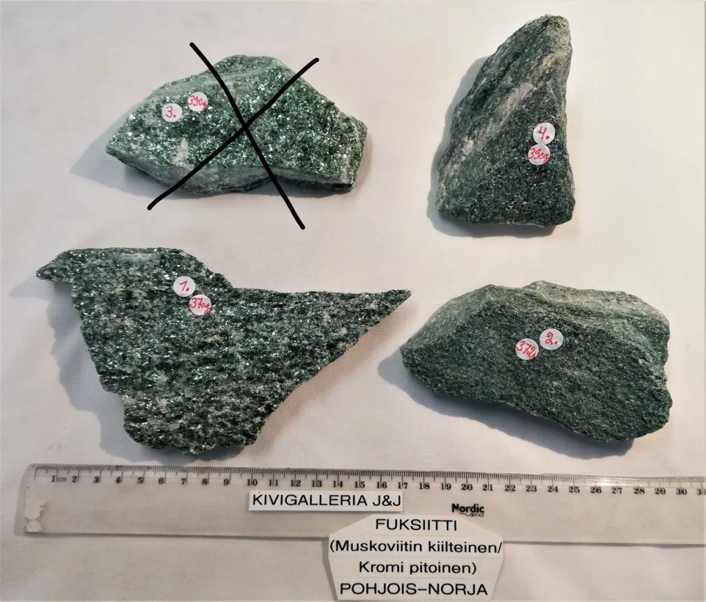 Fuksiitti raakapalat, Pohjois-Norja&nbsp;12,00€