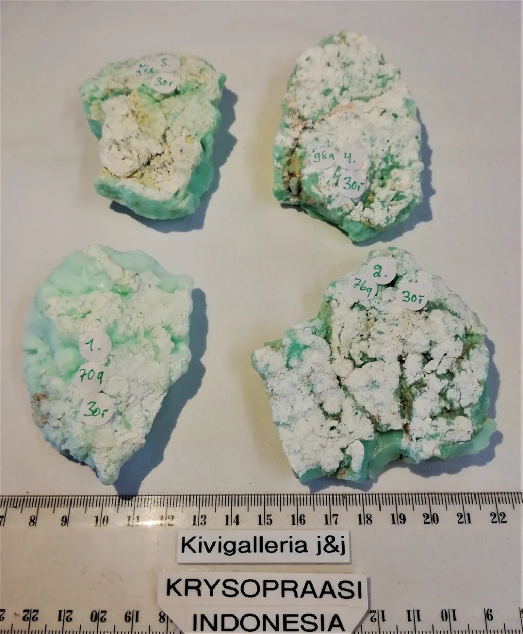 Krysopraasi raakapala A/EQ-laatu, Indonesia&nbsp;30,00€