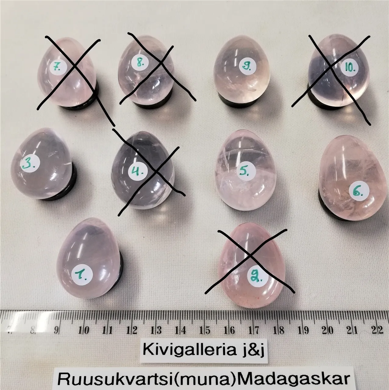 Ruusukvartsi -muna A/EQ-laatu, Madagaskar 8,00€